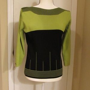 Elementz Small Block Green & Black Knit 3/4 Sleeve